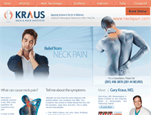 Tablet Screenshot of neckpain.com